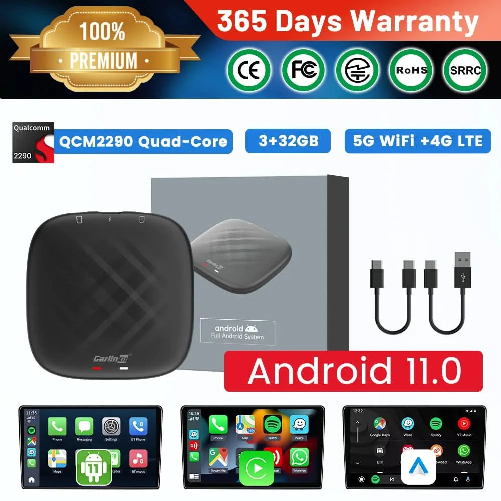 CarlinKit CarPlay Ai Box Android 13 Plus or Android 11 Smart Car Box Android Auto Wireless CarPlay 4GLTE for Audi Mazda VW Haval