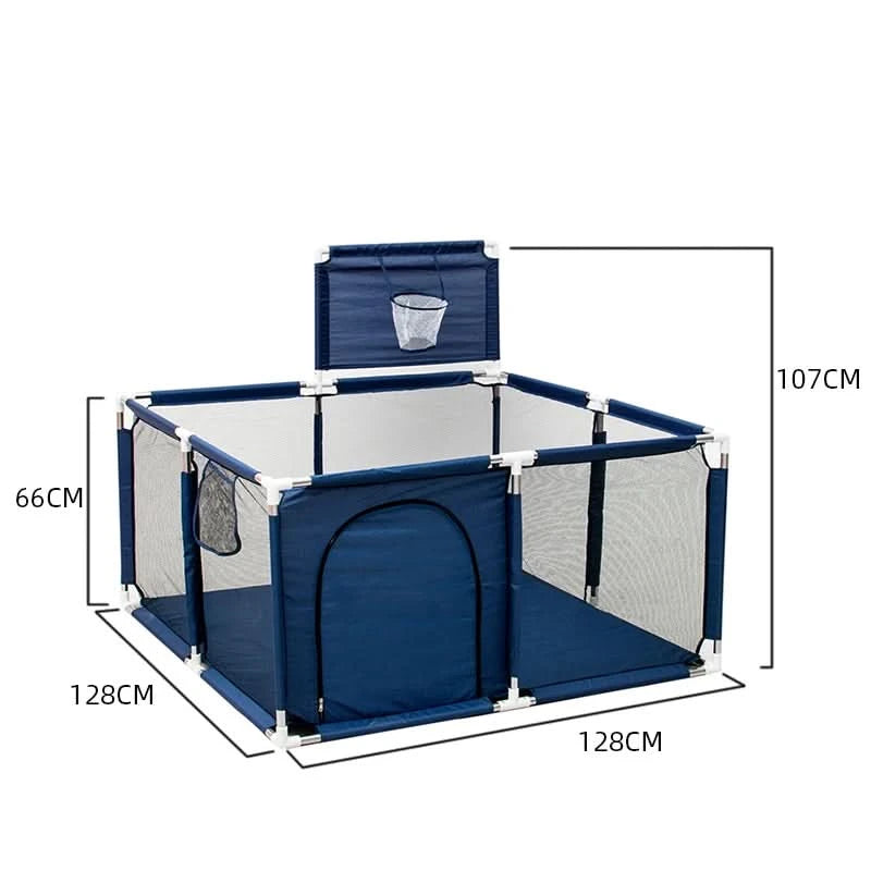 IMBABY Großer Kinderlaufstall für Kinder, Baby-Laufgitter, Cartoon-Laufgitter, Basketball-Aktivitätszaun