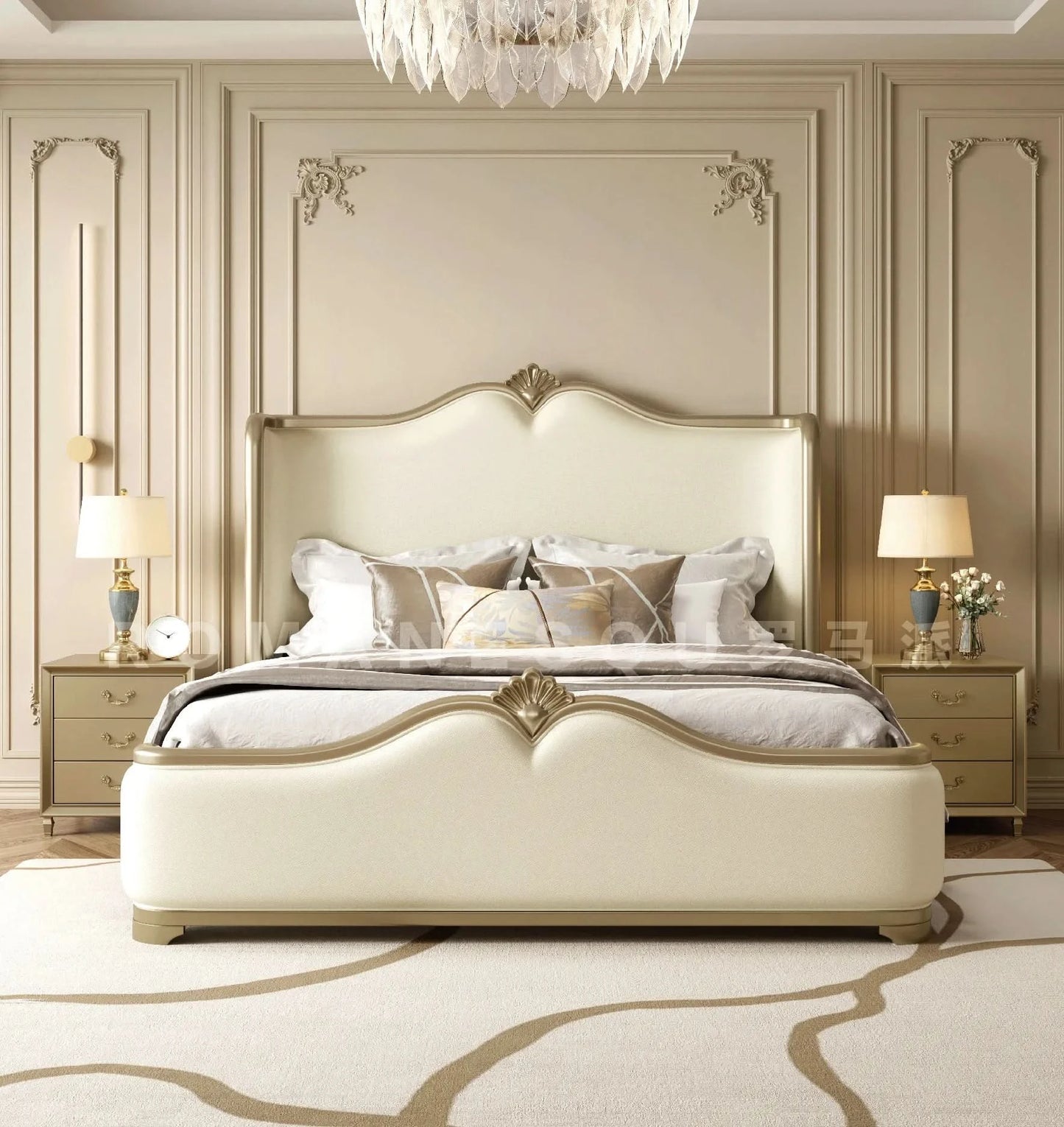 180x200cm Frame Double Bed Full Size Headboard Luxury Marriage Double Bed Queen Base Modern Clearance Adult Bedroom Furnitures