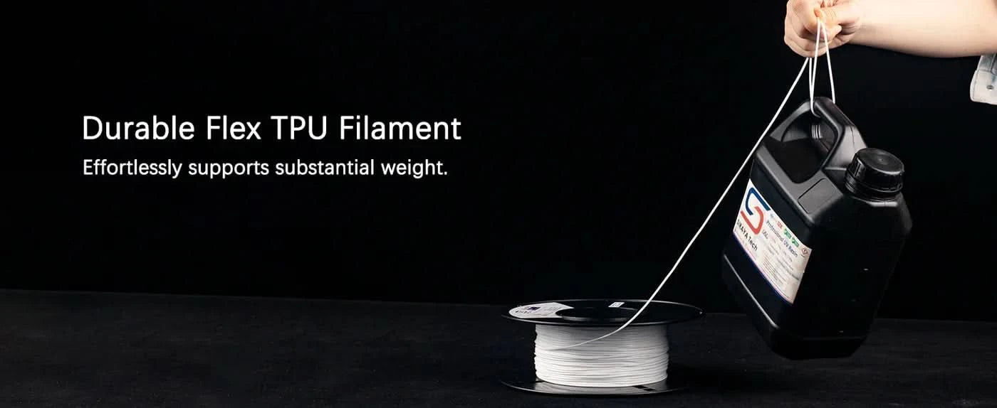 Siraya Tech Flex TPU Filament: 85A Shore, ISO 10993 zertifiziert, hohe Flexibilität und Zähigkeit, feuchtigkeitsbeständig, leicht zu drucken 1KG