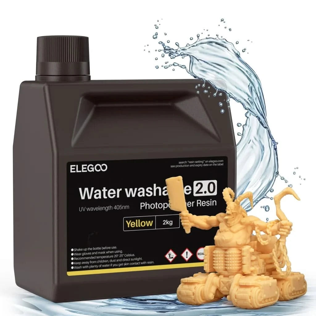 ELEGOO Water Washable 3D Druckerharz LCD UV-härtendes Harz 405nm Standard Photopolymerharz für LCD 3D-Druck 1000g 8 Farben