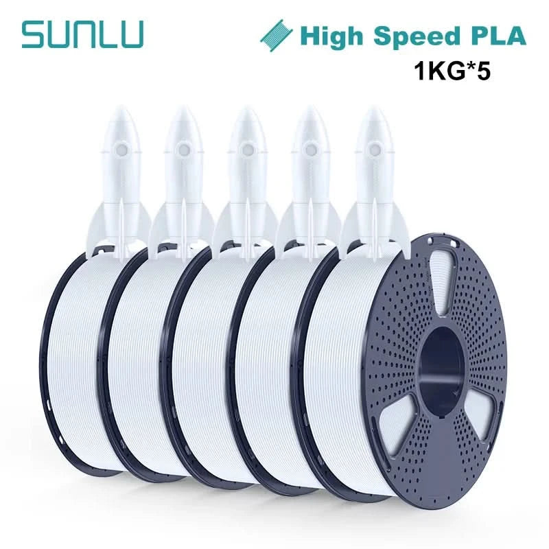 SUNLU 5KG 3D Filament High Speed PLA/PLA META/APLA/PLA MATTE 1.75mm 5Roll 1KG 3D Printer Filament for 3D Printer