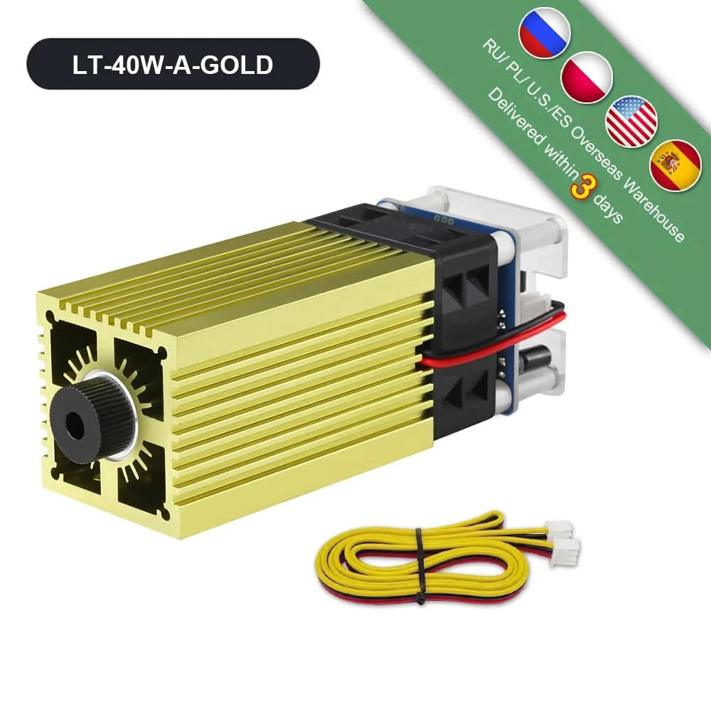 LASER TREE Lasermodul 4W 5W 10W optische Leistung mit Air Assist Laserkopf 450nm TTL Blaulicht Graveur Schneiden Holz DIY Werkzeuge