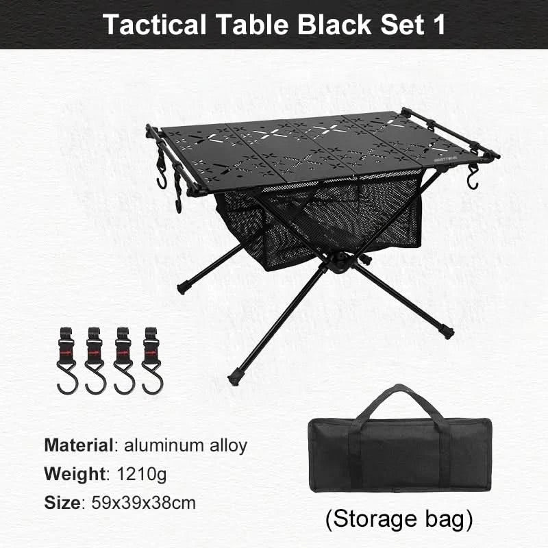 WESTTUNE Klappbarer Campingtisch Aluminium Leichter tragbarer Tisch mit Netz-Aufbewahrungstasche für Outdoor, Garten, Picknick, Grillen, Wandern