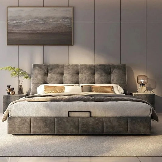 Bedsroom Fancy Beds Minimalist Modern Frame Luxury Beds Nightstands Unique Muebles Para El Hogar Home Furniture Accessories