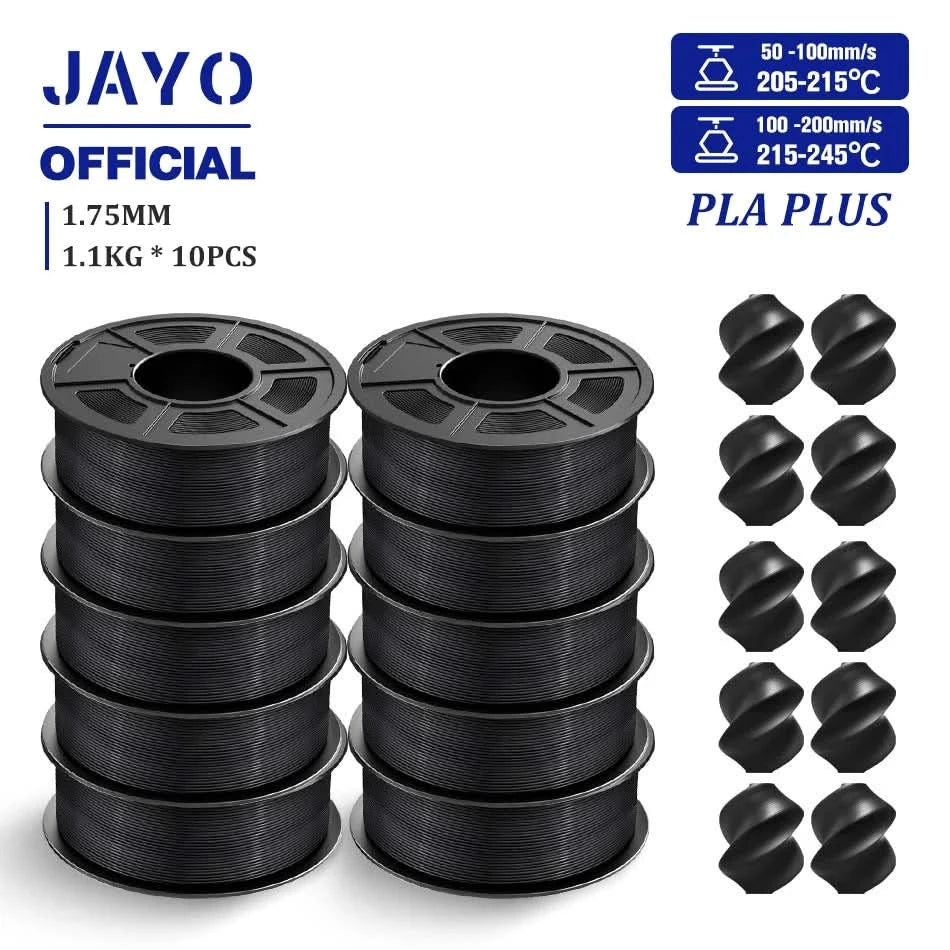 JAYO 3D Filament 1.75mm PLA / PLA Plus / PLA Meta/ Silk PLA+/PLA Matte 3D Prnter Filament 1.1KG For FDM Multicolor Set 10Rolls