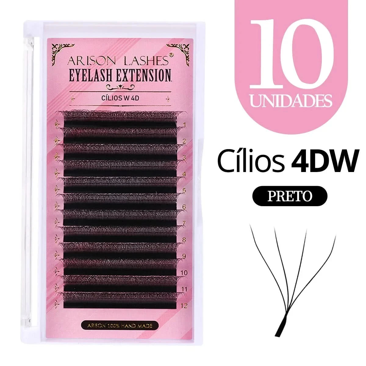[Brazil Warehouse]ARISON Wholesale 10/30/50pcs YY/W-shape Lashes Premade Volume Eyelashes Extension 3D/4D/5D/6D/8D Lash