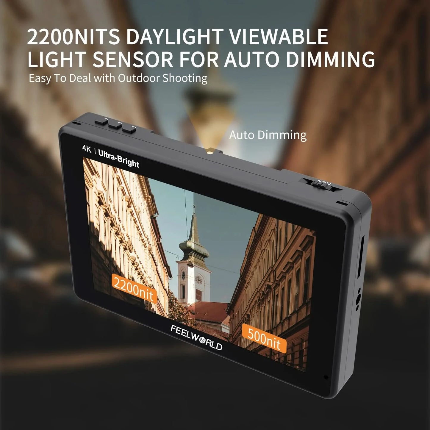 FEELWORLD LUT7 7 Inch 2200nits Touchscreen Camera Field Monitor with 3D LUT HDMI Input Output Waveform VectorScope Histogram