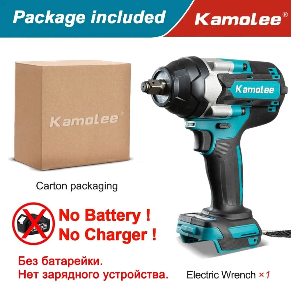 【1800N.m】Kamolee DTW700 Electric Impact Wrench 1800 N.m High Torque 1/2 Inch Automobile maintenance