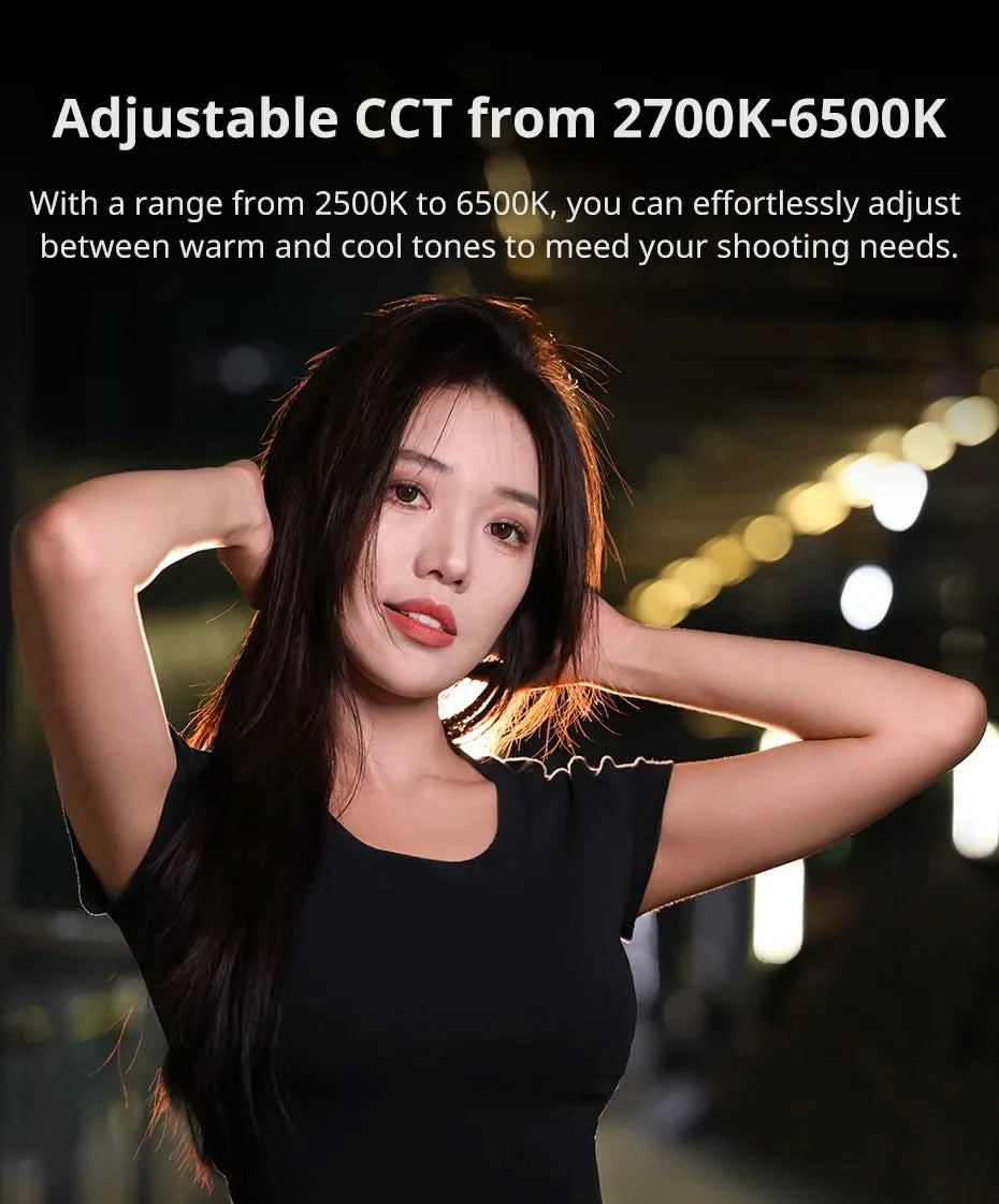Ulanzi UA12 12W Portable Air Tube Light Bi-Color for Portrait Photograph Livestreaming 2700K-6500K CCT TPU Tube Light Stick