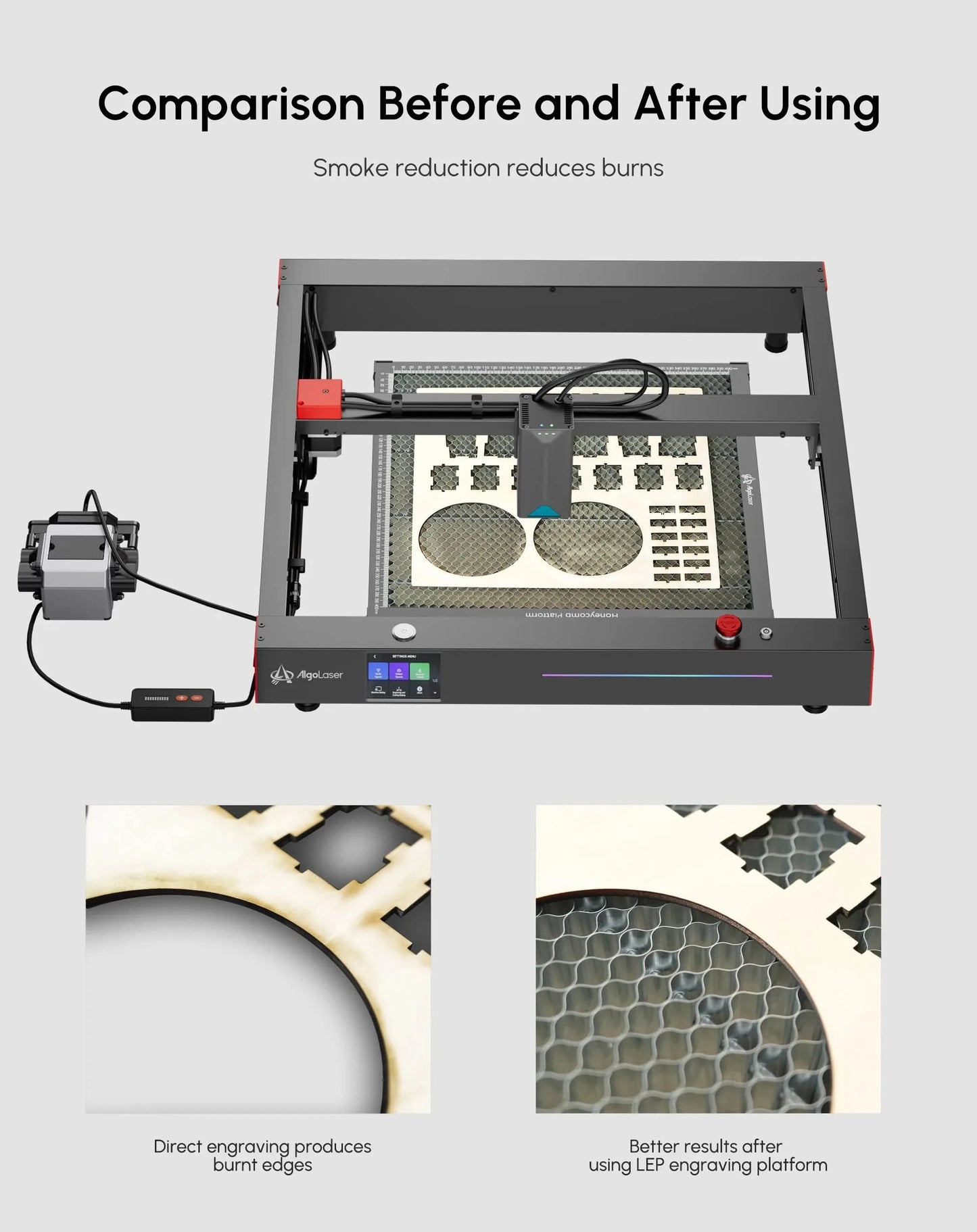Algolaser Engraver Raiser Raised Footpads Air Pump Extension Kits Honeycomb Tables Spare Parts Suitable for AlgoLaser Engraver