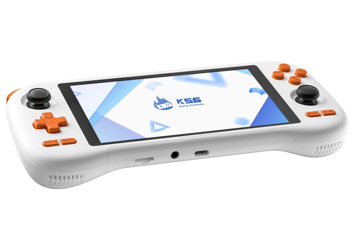 KINHANK K56 Handheld-Spielekonsole 5,5 Zoll Touchscreen 50 Emulatoren für Android 14 PS1/PSP/DC/SS 5000mAh WIFI5 Retro-Game-Player