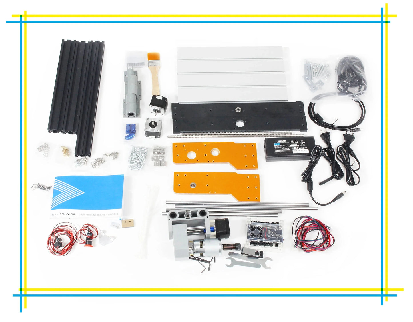 3018 Pro 3 Axis CNC GRBL Control DIY Mini Laser engraving Router Machine With E-stop + Off-line Controller