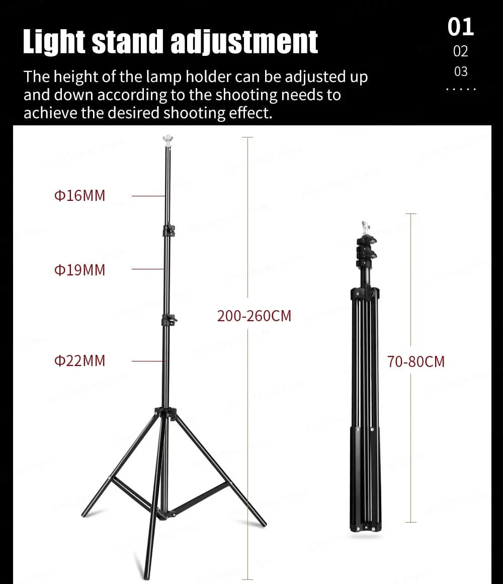 SH 2.6MX3M Photography Backdrop Stand Photo Studio Background Green Screen Backdrops Chromakey Support System With Carry Bag