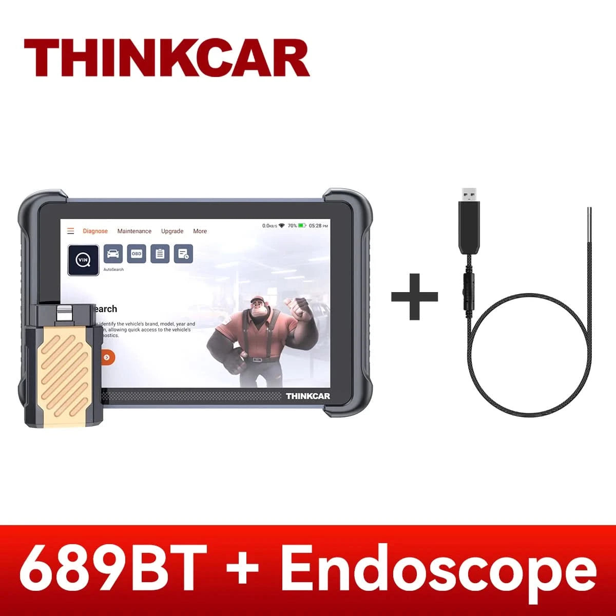 THINKCAR THINKSCAN 689BT Key Programming TKEY 101 Automotive Diagnostic Tool Bi directional Obd2 Scanner ECU Coding CANFD DOIP