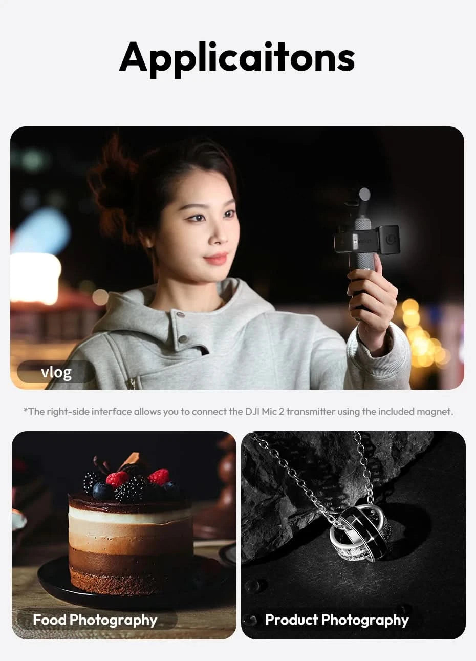 Ulanzi LM001 Pocket 3 Mini-Licht 3-Stufen weiches Licht für DJI OSMO Pocket 3 für Fotografie Livestreaming Vlog LED-Videoleuchte