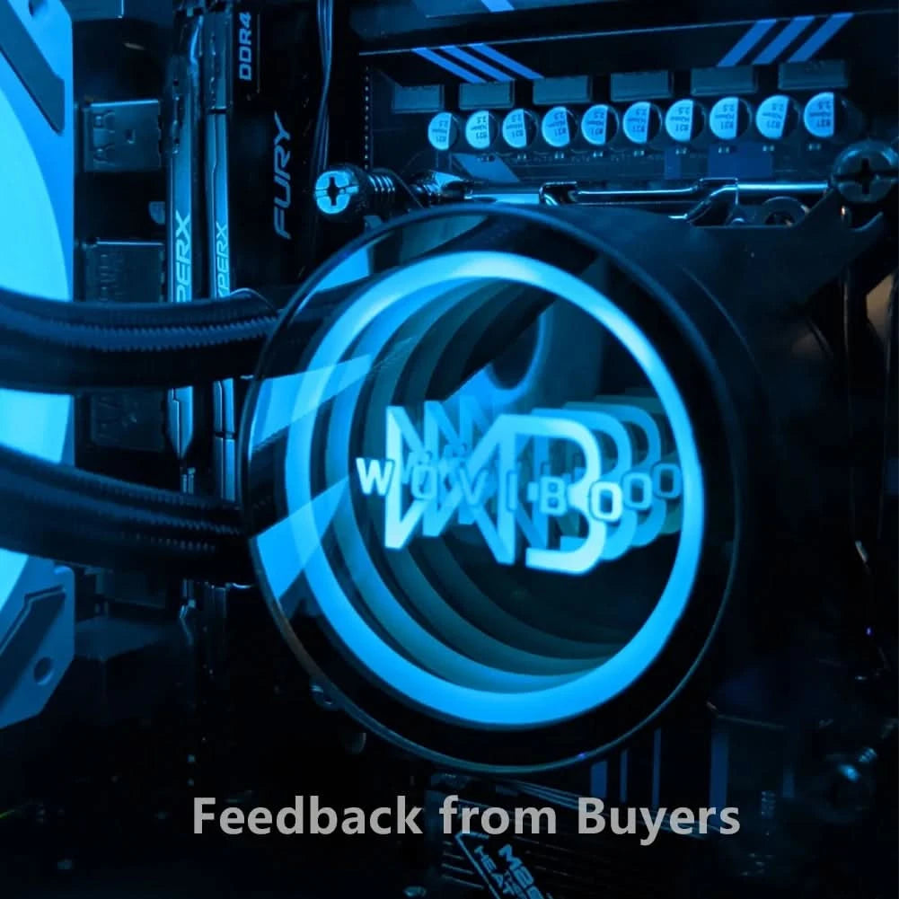 Wovibo Pc Cpu Water Cooler AIO Radiador 240mm 360mm ARGB RGB  Para Intel 115x 1200 1700 2011 X79 X99 AMD AM4 AM5 Ventilador
