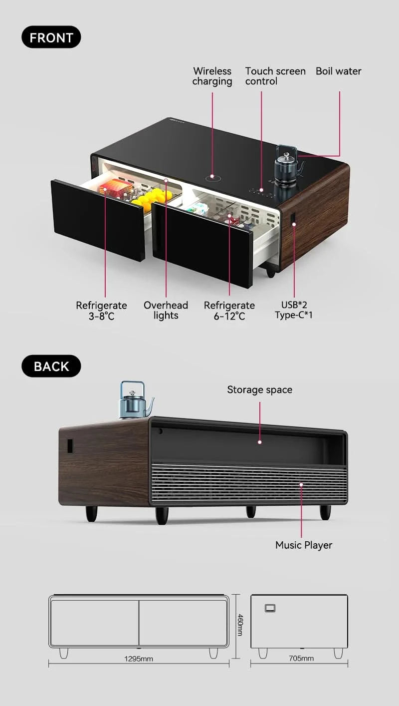 Wine Cellar Fridge Table Modern Kitchen Design Hot Water Dispenser Kettle Tea Pot Table Kungfu Tea Set