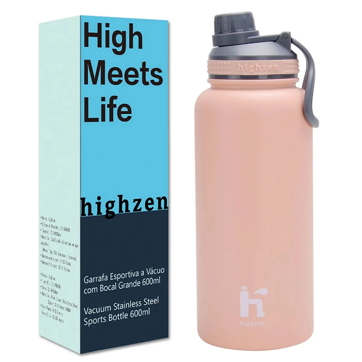 Stainless Steel Vacuum Insulated Fitness Water Thermos with 1000ML Handle