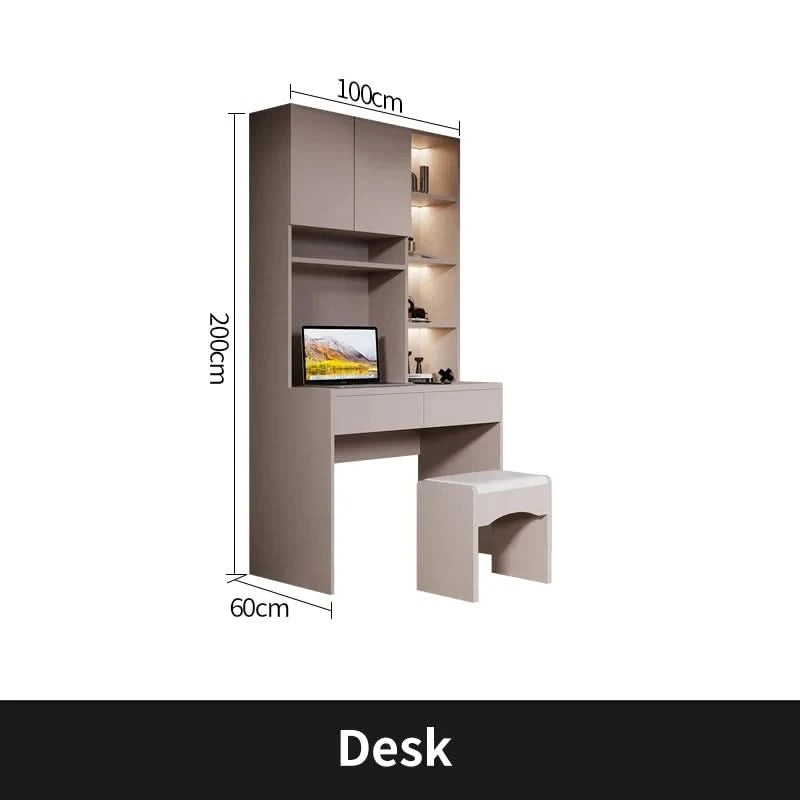 SchiebetürenschrankNordisches modernes Heim-Möbel Schlafzimmer Schreibtisch Kommode in einer Kombination Leichter Luxus-Eckkleiderschrank Möbel