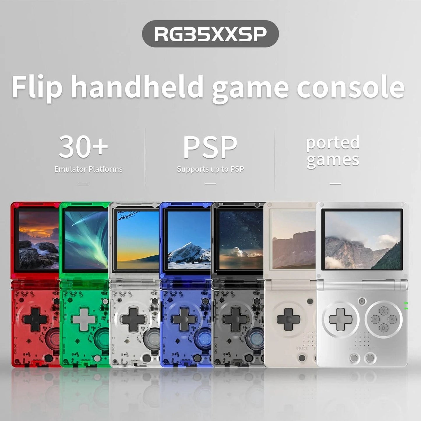 ANBERNIC RG35XXSP RG 35XXSP Fold Handheld Game Console Video Game Consoles 3.5Inch IPS Screen 3300mAh Linux System 256G PSP Game