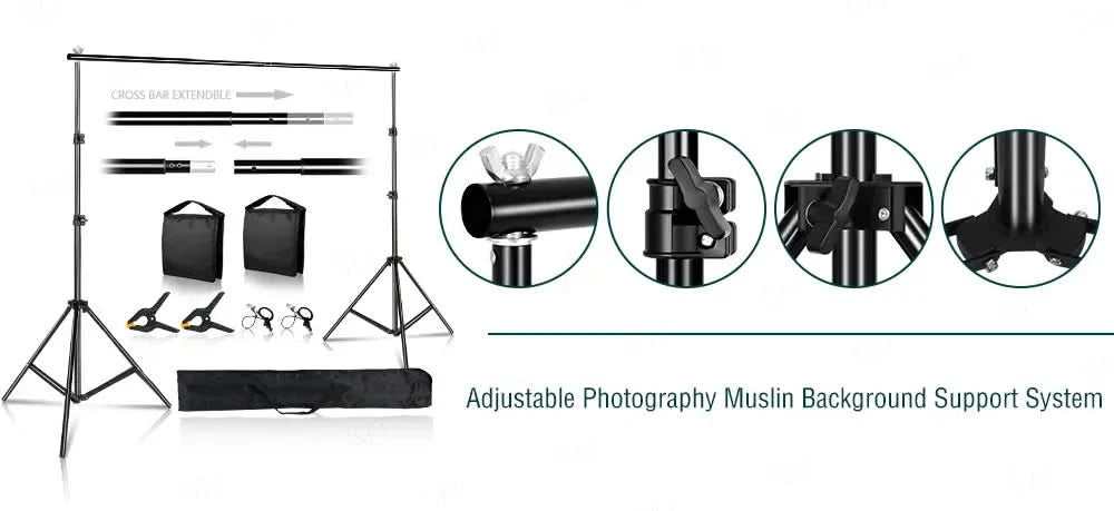 SH 2,6m*3m Anzug Verstellbarer Hintergrundständer für Fotografie Hochzeit Fotostudio Hintergrund Video Hintergrundrahmen