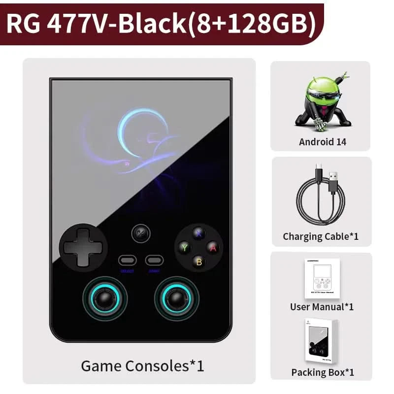 Anbernic RG477V Retro Handheld Video Game Console 4.7 LTPS In-Cell display Android14 5G SOC chip Video Player PSP PS2 RG 477V