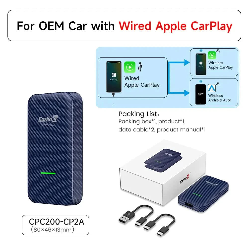 CarlinKit 5.0 4.0 Wireless CarPlay Adapter Android Auto Dongle Multi-Device Supported Wired To Wireless CarPlay Box Automatische Verbindung