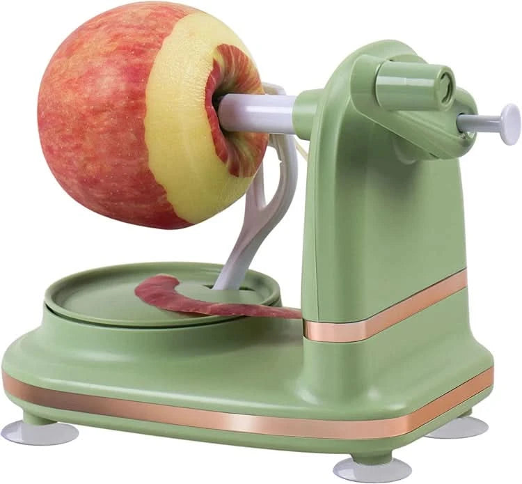 LMETJMA Multi-Function Apple Peeler Rotary Apple Pear Peeler Stainless Steel Apple Mango Potato Peeler with Suction Base JT185