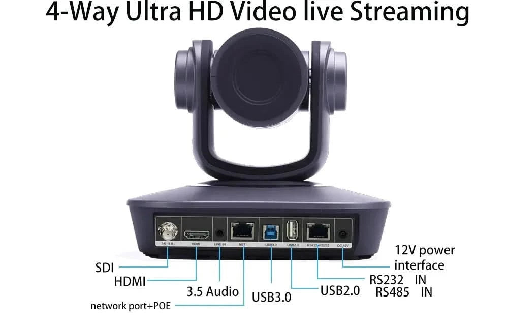 4K PTZ-Kamera mit 10x 20x Zoom, HDMI, SDI, LAN, USB, NDI, POE, 60FPS, 30FPS Videokonferenzkamera zur Unterstützung von Live-Übertragungen in Kirchen