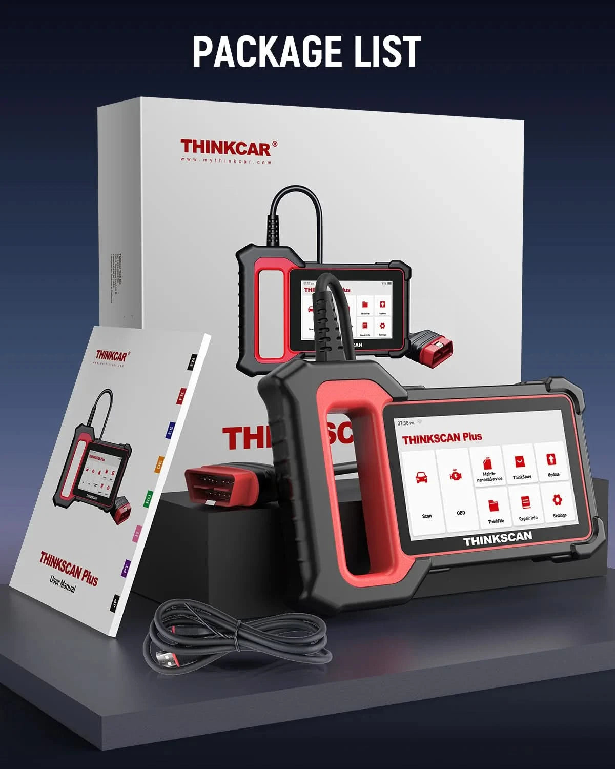 THINKSCAN Plus S7/S6/S4 OBD2 Scanner Auto-Diagnosegerät Scan ABS SRS ECM TCM BCM IC AC System Kostenloser Reset Service Kostenlos