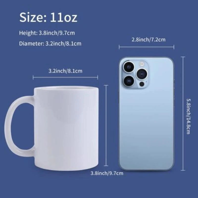 HTVRONT Sublimationsbecher 11oz Keramik-Sublimationsbecher Leere Kaffeebecher Weiß Keramik-Fototassen mit Luftpolsterfolie