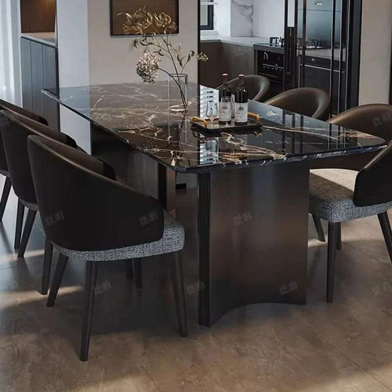 Marble Kitchen Dining Table Wall Lounge Designer Restaurant Modern Dining Table Luxury Study Mesas De Comedor Kitchen Furniture