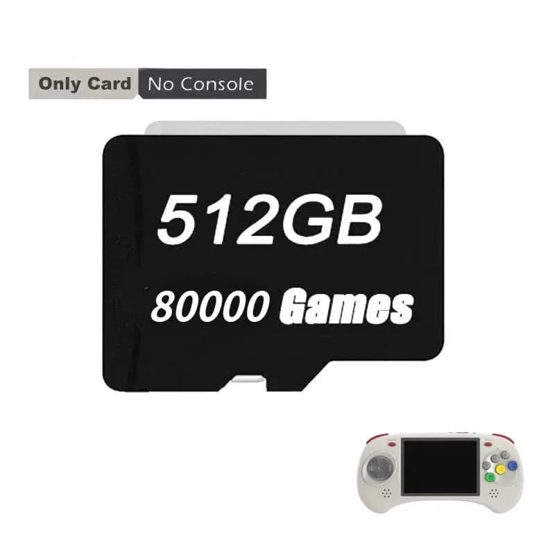 Für ANBERNIC ARC-D ARC-S TF-Karte für 512G 256G 128G 64G Retro-Handheld-Spiel PS2 PSP 512G 80000 Spiele TF-Karte vorinstallierte Spiele