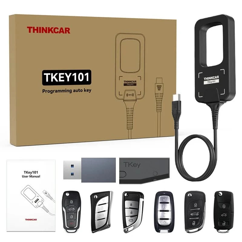 THINKCAR TKEY 101 Universal Car Key Programmer Equipment with 6 Unit Remote Key Supports Anti-Theft System For MUCAR 892BT 689BT