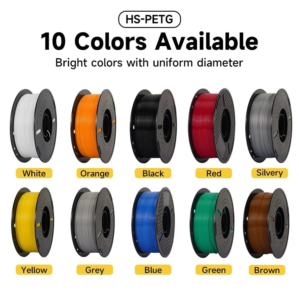 KINGROON Newest PETG HS-PETG 3D Printer Filament 1.75mm High Speed 3D Printinng Material Hyper PETG 5KG 10KG Mix Color ﻿