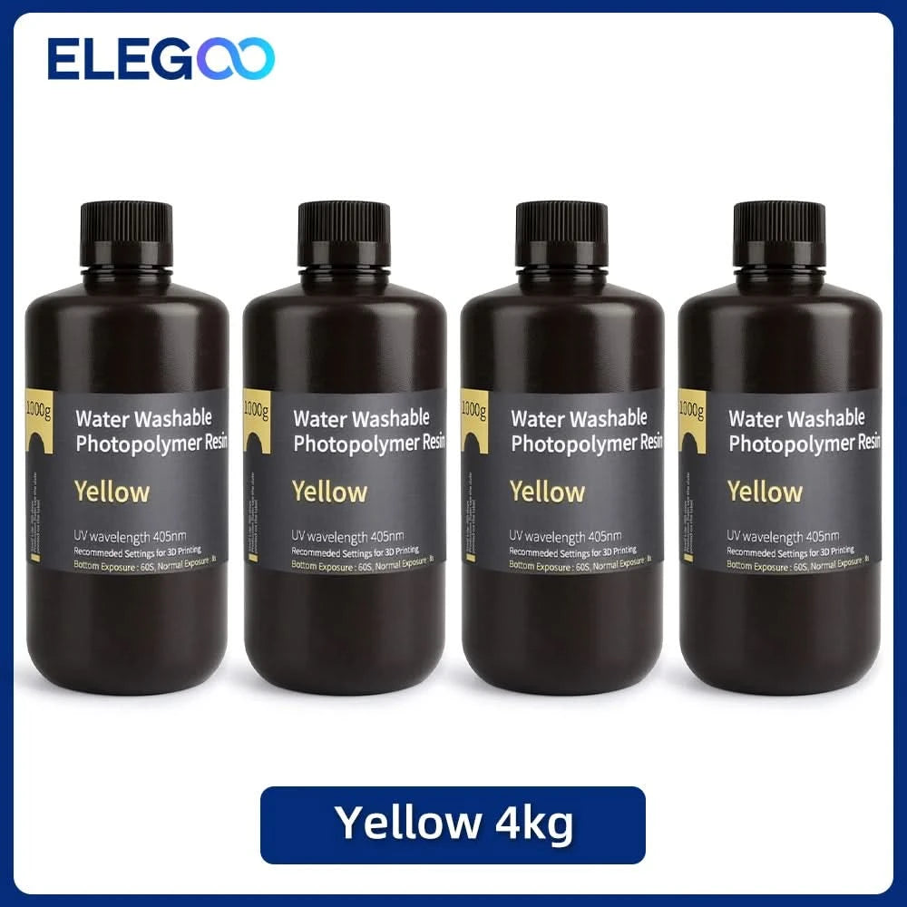 ELEGOO Water Washable 3D Druckerharz LCD UV-härtendes Harz 405nm Standard Photopolymerharz für LCD 3D-Druck 1000g 8 Farben