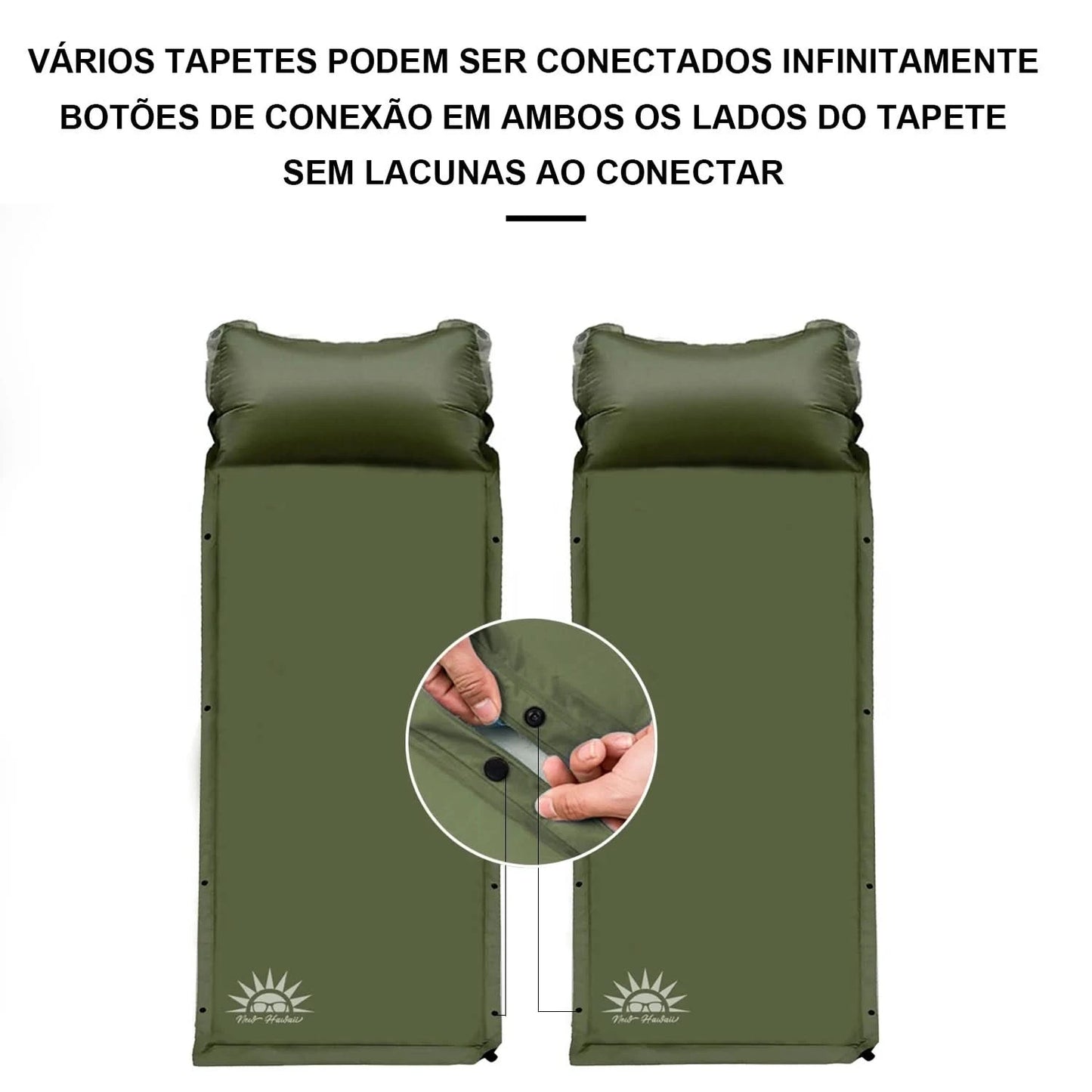 Outdoor Camping Inflatable Mattress With Pillow Ultralight Hiking Travel Cushion