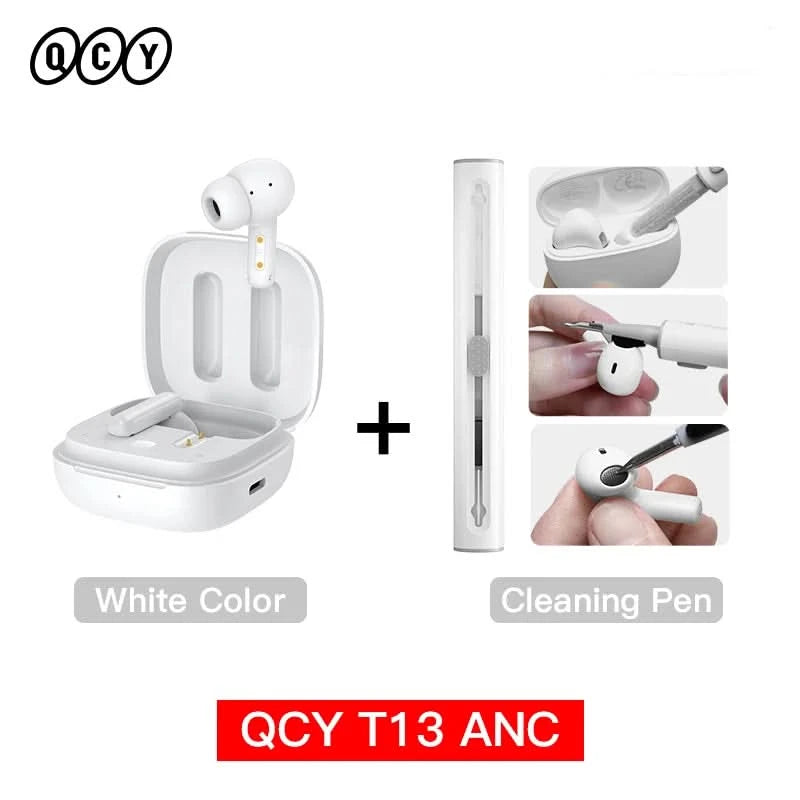 QCY T13 ANC Wireless Earbuds Bluetooth 5.3 TWS ANC Geräuschunterdrückung Kopfhörer 4 Mikrofone ENC Headset In-Ear Freisprech-Ohrhörer