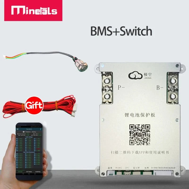 Jikong JK BMS 4S 5S 6S 7S 8S 200A Smart BMS 2A Aktiver Energieausgleich Eingebautes Bluetooth APP Unterstützung LCD 12V 24V 3S BMS