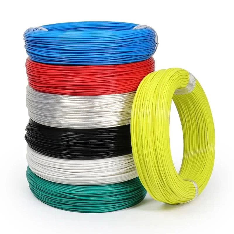 1m Silver Plated FEP Insulated Electronic Wire High Purity OFC 0.05 0.08 0.12 0.2 0.35 0.5 1 2 4 6 10mm HiFi Signal Copper Cable