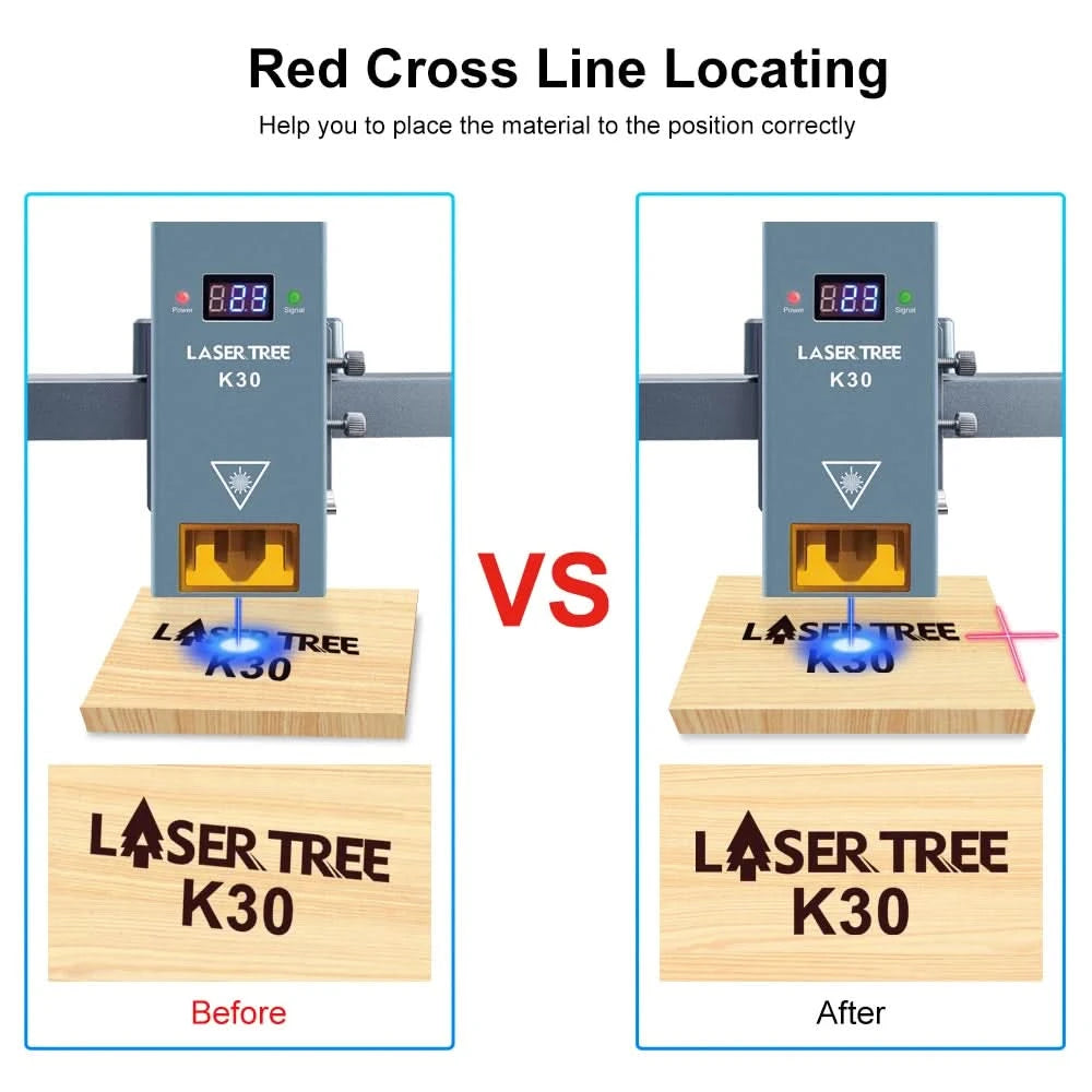 LASER TREE 10W 20W 30W 40W Optical Power Laser Head with Air Assist 450nm Blue Light TTL Module for Laser Engraving Cutting Tool
