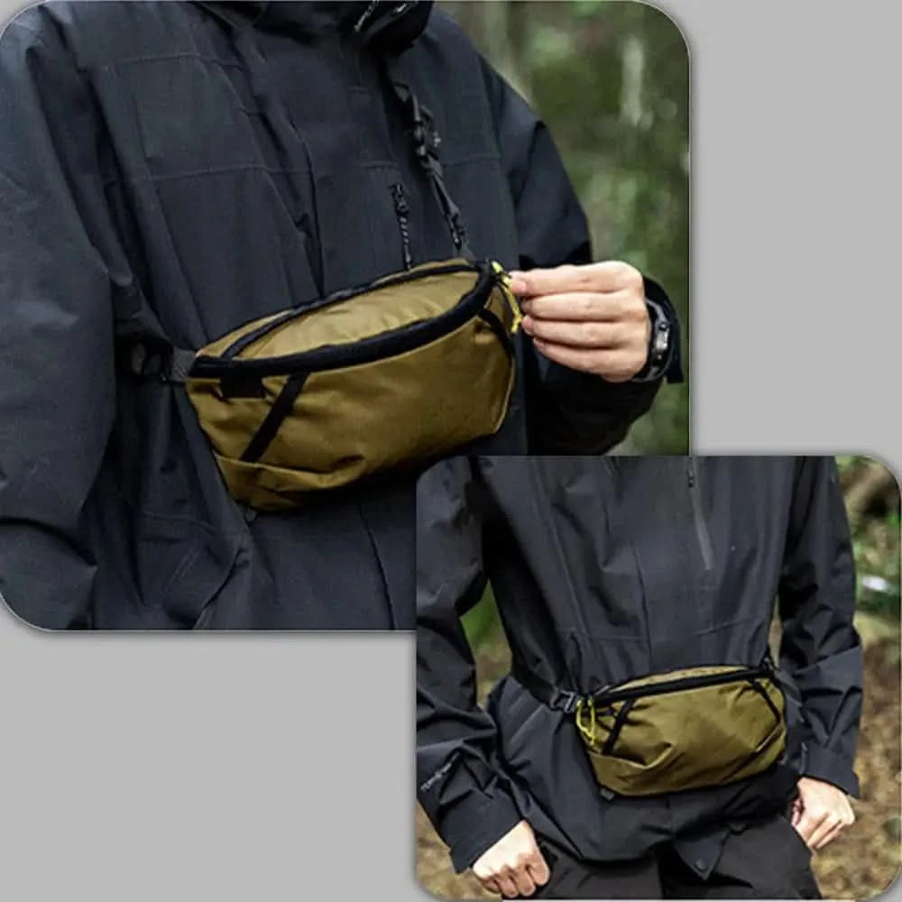 Tragbare Outdoor-Gürteltasche Verstellbare Wandertasche mit Gurt Berglauf-Hüfttasche Fahrradrucksack für Camping Wandern
