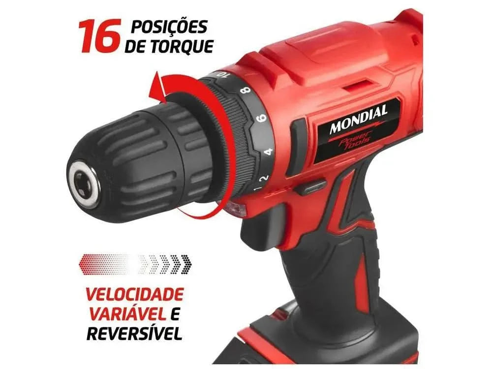 12V Battery Mondial Drill and Screener with FPF-06M Power Tools Case