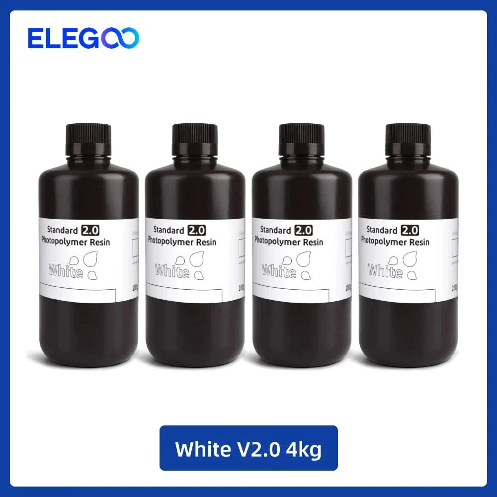 ELEGOO 3D Printer Resin LCD UV-Curing Resin 405nm Standard Photopolymer Resin for LCD 3D Printing 1000g Black Grey White Skin