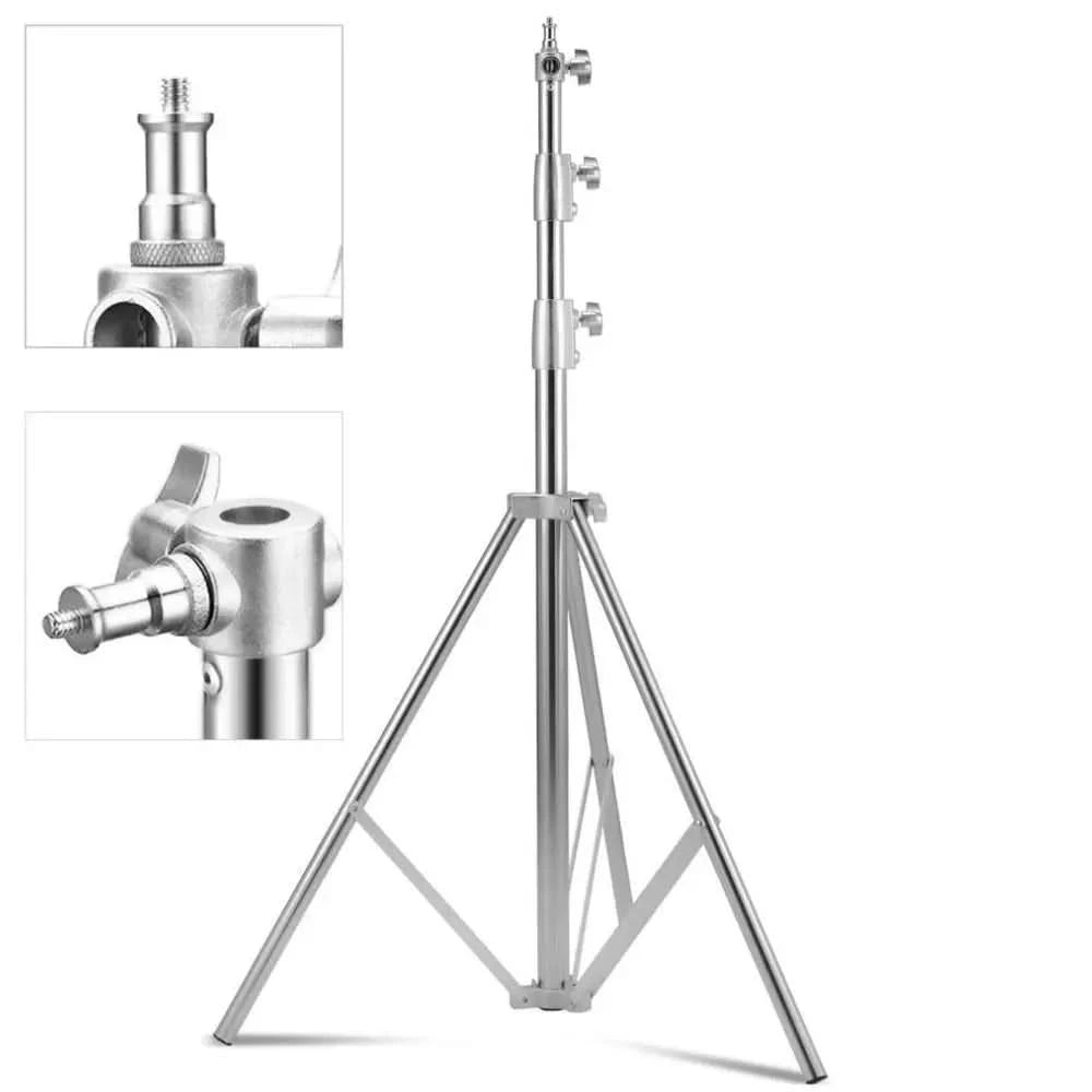2/2.8M Edelstahl-Aluminiumlegierung Stativ Faltbares Leuchtenstativ Stativ Fotografie C-Stand für Spotlicht Softbox Fotostudio