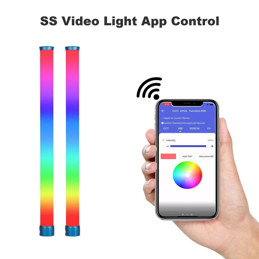 Sokani X25 RGB LED-Videoleuchte, Handheld Tube Wand Stick Licht, CTT Fotografie Beleuchtung, 3000mAh, APP-Steuerung für YouTube Tiktok