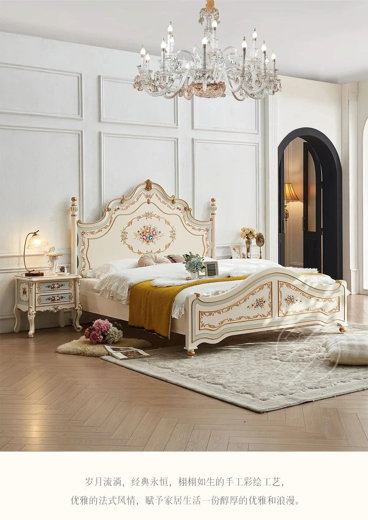 Modern Frame Bed Double King Size Bedroom Beauty European Sleeping Bed Platform Girls Letto Matrimoniale Lounge Suite Furniture