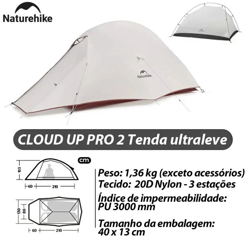 Naturehike Brazil Cloud Up 1-2-3P Camping Travel Backpack Outdoor Ultralight Waterproof Tent Camping Beach Tent
