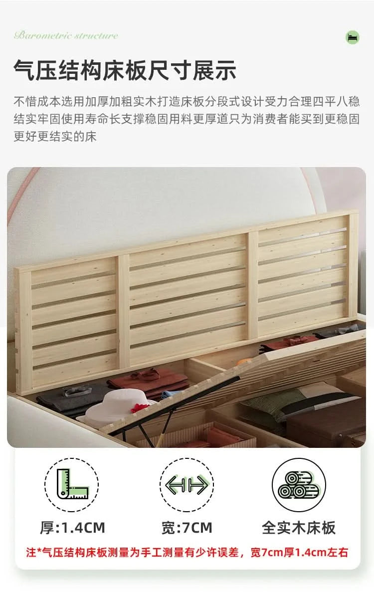 Children Room Bed Good Quality Rabbit Beds for Children Fabric Bed Simple Modern Soft Pack Bed Single Bed Bed for Girls